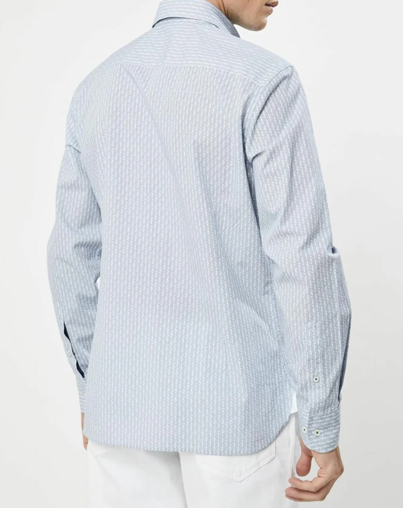 Homme Hackett London Chemise Slim Fit Vague imprimée bleue