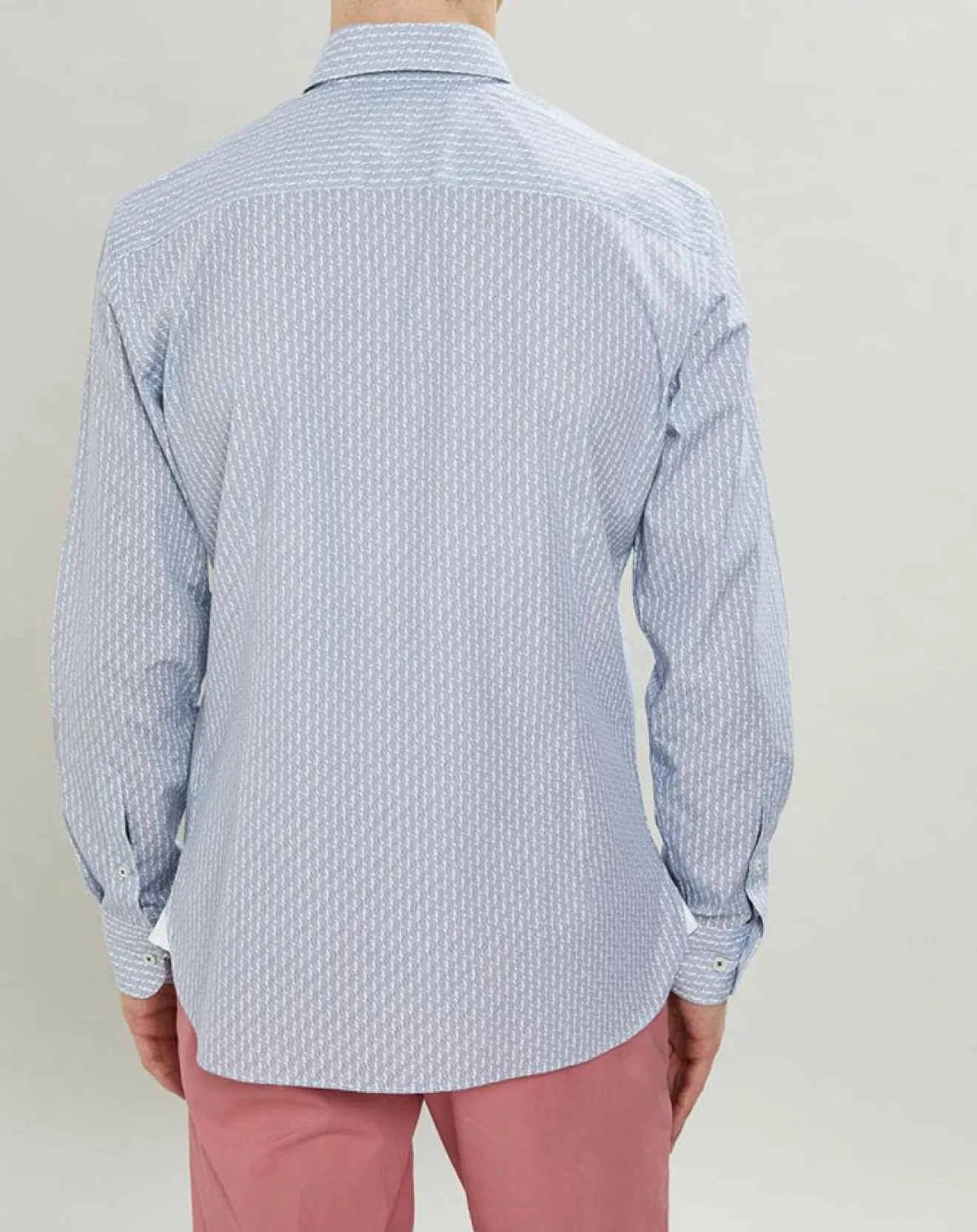 Homme Hackett London Chemise Slim Fit Vague imprimée bleue