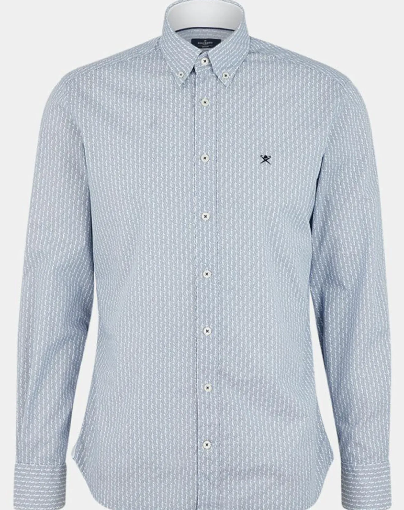 Homme Hackett London Chemise Slim Fit Vague imprimée bleue