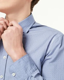 Homme Hackett London Chemise Slim Fit Valise imprimée bleue