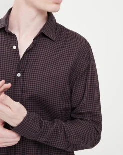 Femme Hartford Chemise Slim Sammy à carreaux marron/noir