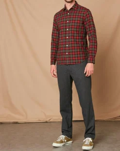 Femme Hartford Chemise Slim Storm rouge/noir/écru/camel/gris