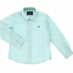 Hot Hackett London Chemise Summer en Coton à motifs vert aqua - T.3/7A