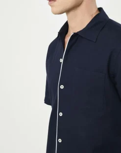 Homme Hackett London Chemise texturée Slim Fit rib gorg bleu marine