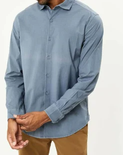 Homme Dockers Chemise WaterLess Alpha Spread Colla bleue