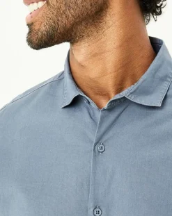 Homme Dockers Chemise WaterLess Alpha Spread Colla bleue