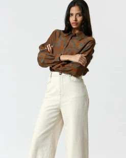 Online The Korner Chemise Zoé gris/marron