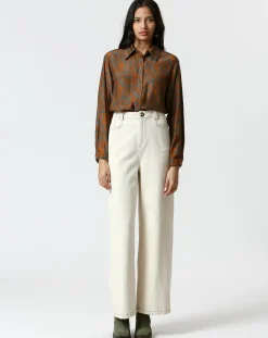 Online The Korner Chemise Zoé gris/marron