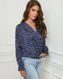 Hot L'Armoire de Suzette Chemisier Emma marine