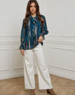 Clearance Alice & Charlotte Chemisier Lola bleu pétrole