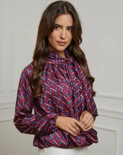 Femme Alice & Charlotte Chemisier Tycia prune