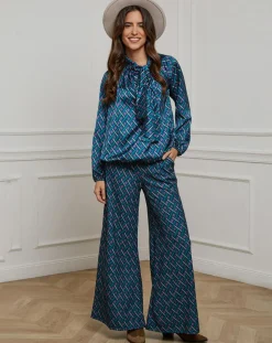 Femme Alice & Charlotte Chemisier Tycia pétrole