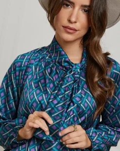 Femme Alice & Charlotte Chemisier Tycia pétrole