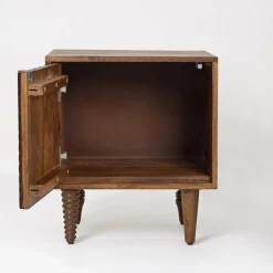 Bois & Chiffons Chevet 1 porte droit Manguier Ramon Naturel - 45x40x50 cm