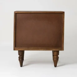 Bois & Chiffons Chevet 1 porte droit Manguier Ramon Naturel - 45x40x50 cm