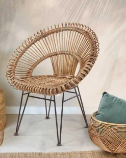 Uniqka Chiang Mai - Fauteuil rond en rotin tressé