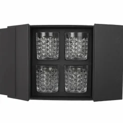 Home Deco Factory Coffret 4 verres à Whisky transparent