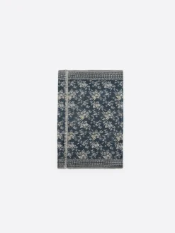 Homme Devred Coffret écharpe fleurie en viscose bleu cobalt - 185x70 cm