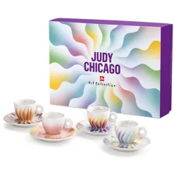 Illy Coffret de 4 Tasses Cappucino en Porcelaine Judy Chicago - 170 ml