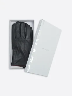 Homme Devred Coffret gants en cuir noirs