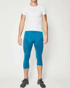 Homme Odlo Collant 3/4 technique Evolution Warm Seamless bleu