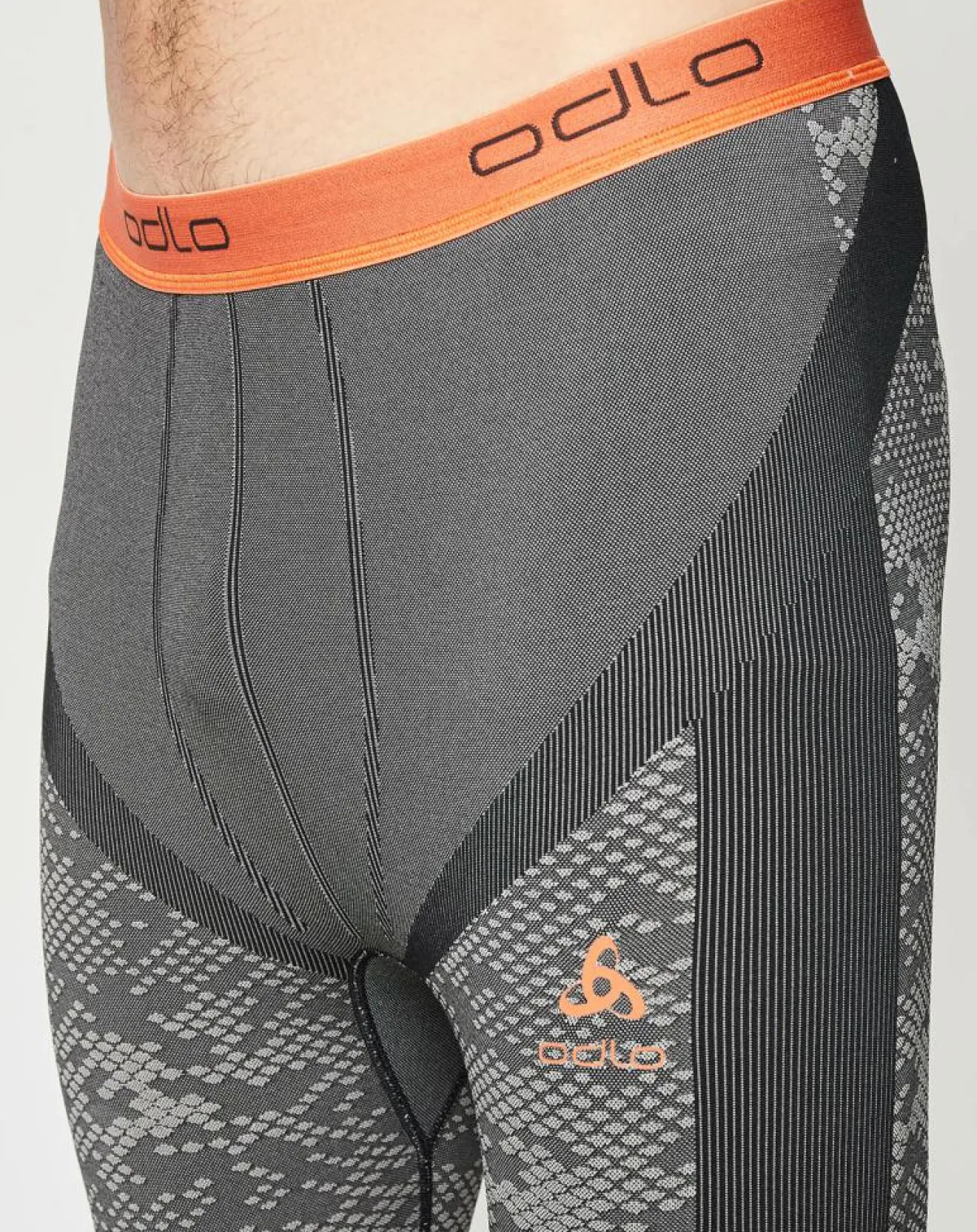 Best Odlo Collant technique Blackcomb Evolution Warm gris béton/orange