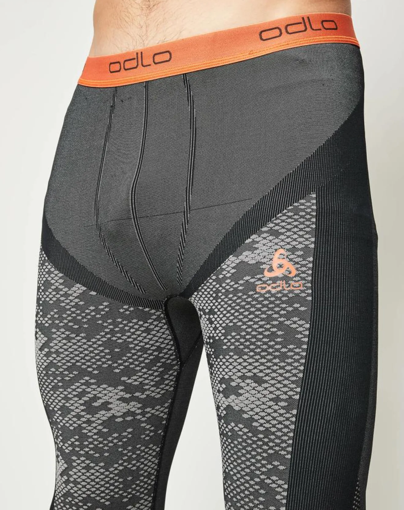 Best Odlo Collant technique Blackcomb Evolution Warm gris béton/orange