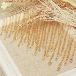 Nilaï Paris Collier Alphabet Y en Laiton doré