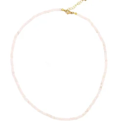 Femme Moonstone Collier Eléa Jade blanc en laiton doré