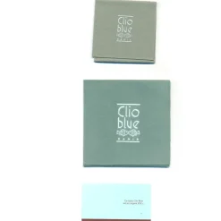 Femme Clio blue Collier en Acier & Cristal doré/blanc