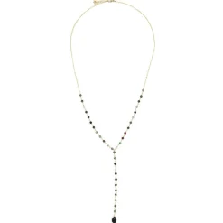 Discount Moonstone Collier Maria Agates multicolores en laiton doré