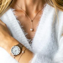 Discount Amelia Parker Collier Raindrop rose doré