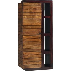 New Bois & Chiffons Colonne bibliothèque bois bicolore marron - 89x41x195 cm