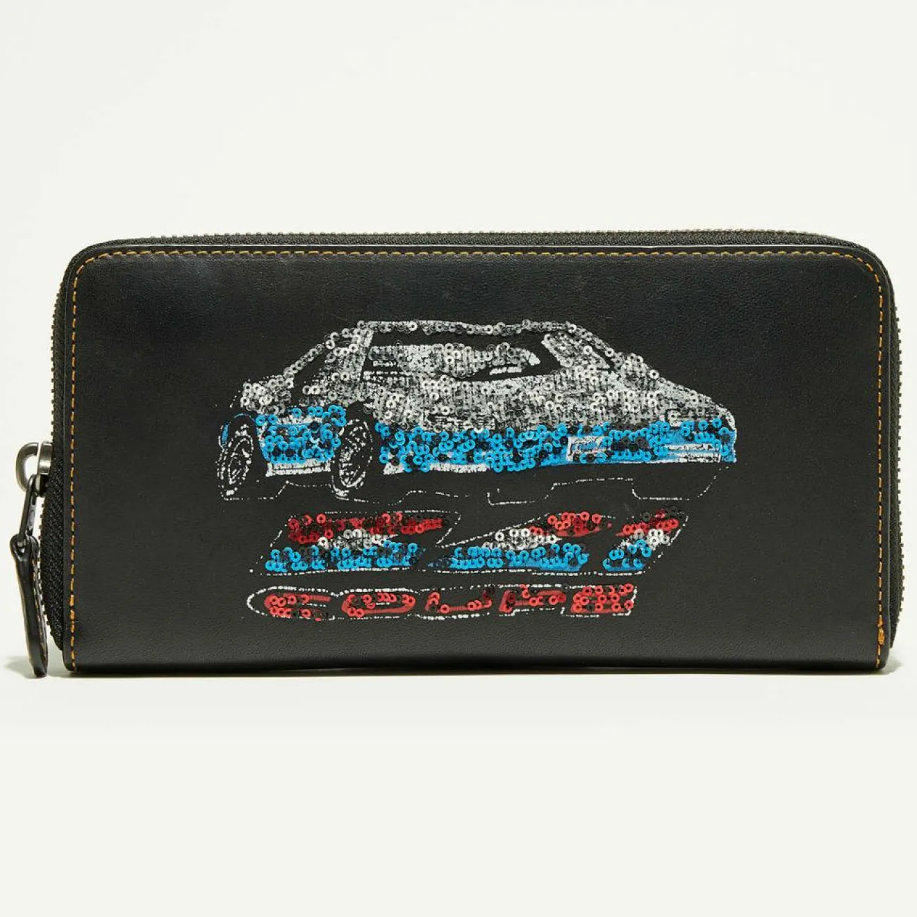 New Coach Compagnon en Cuir Accordion sequins noir - 9.9x18.9 cm