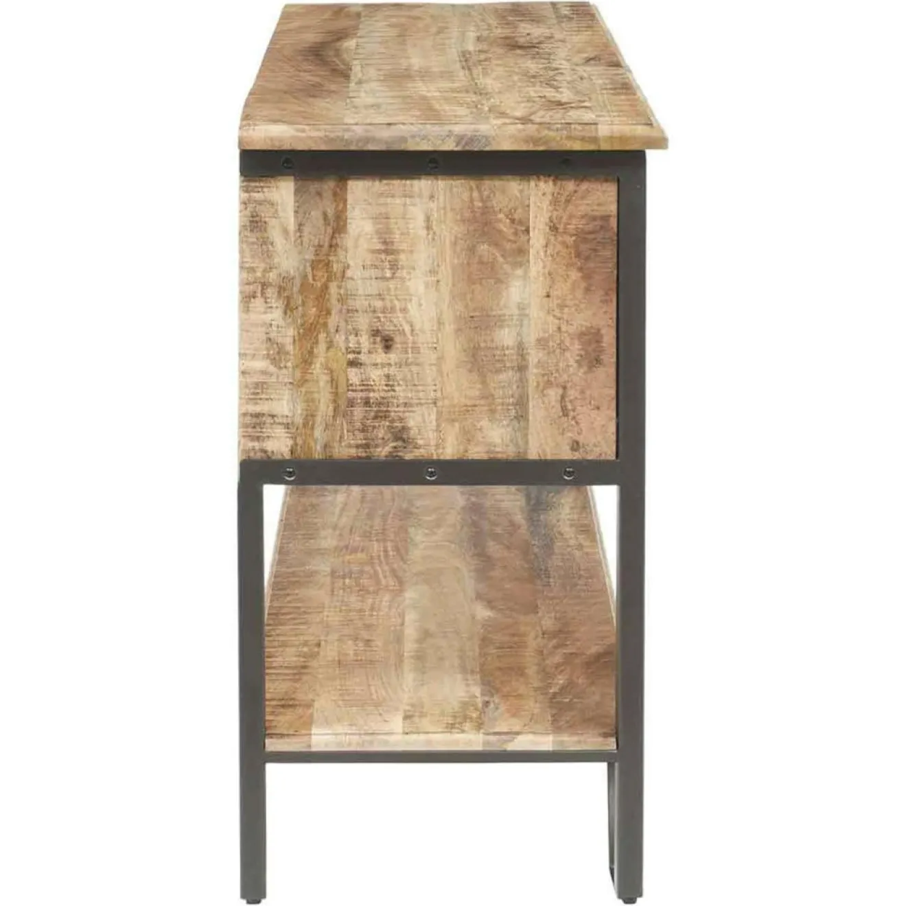 Best Bois & Chiffons Console 2 tiroirs manguier pondicherry marron - 130x40x75 cm