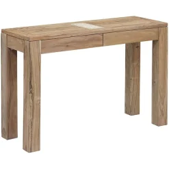 Discount Bois & Chiffons Console bois nature plateau cannage acacia tatoo naturel - 110x40x75 cm
