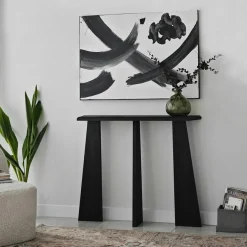 Clearance Wooden Art Console Cleopatra anthracite - 100x83x28 cm