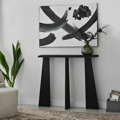 Clearance Wooden Art Console Cleopatra anthracite - 100x83x28 cm
