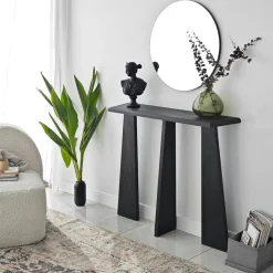Clearance Wooden Art Console Cleopatra anthracite - 100x83x28 cm