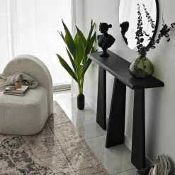 Clearance Wooden Art Console Cleopatra anthracite - 100x83x28 cm
