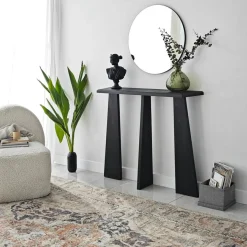 Clearance Wooden Art Console Cleopatra anthracite - 100x83x28 cm