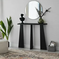 Clearance Wooden Art Console Cleopatra anthracite - 100x83x28 cm