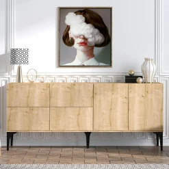 Outlet Wooden Art Console Laika chêne saphir - 180x80x40 cm