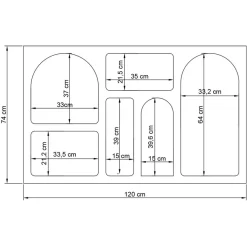 Outlet Wooden Art Console Liva blanche - 120x74x37 cm