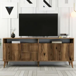 Wooden Art Console Milan marron - 180x78.6x35 cm