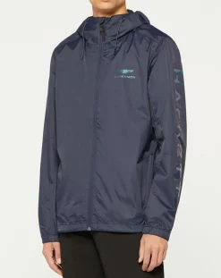 Clearance Hackett London Coupe-Vent Hoodie Aston Martin Racing bleu marine