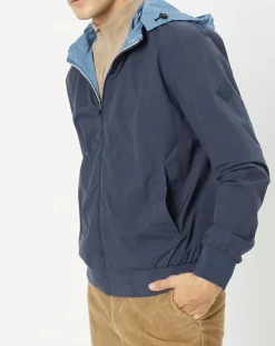 Homme Hackett London Coupe-vent réversible à capuche bleu