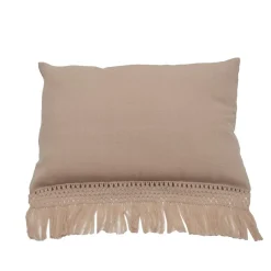 Sale Bed and Philosophy Coussin artisanal en laine & alpaga rose 40x60 cm