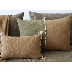 Sale Bed and Philosophy Coussin en coton flammé bronze 25x40cm