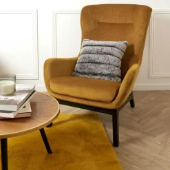 Home Deco Factory Coussin en fausse fourrure tout doux gris - 40x40 cm